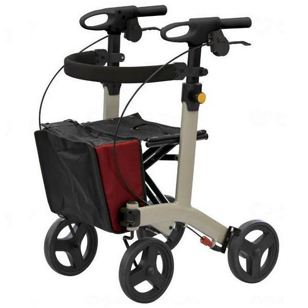 ●サイズ／幅48×奥行65×高さ74〜96.5（10段階／2.5cm）cm、折りたたみ時：幅27×高さ74cm、座面：幅34×奥行22cm、座面高：47cm、ハンドル内幅：32.5cm●車輪サイズ／前輪20×後輪20cm●重さ／6.9kg●...