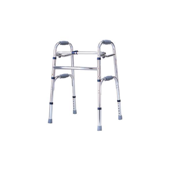 ●サイズ／幅57×奥行45×高さ66.5〜76.5（5段階／2.5cm）cm、折りたたみ時：幅56×奥行11×高さ68cm、ハンドル内幅：44cm、下段グリップ高：34〜44cm●重さ／2.8kg●材質／フレーム：アルミ（一部スチール）●最...