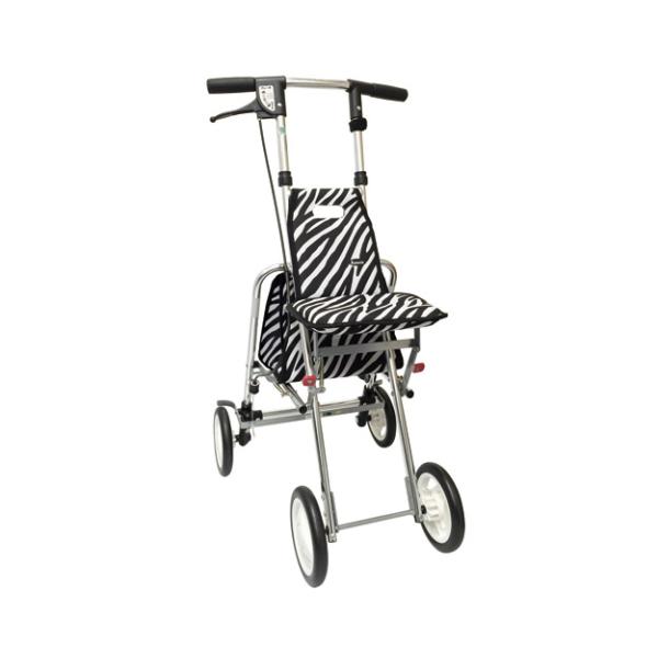 【未使用】シルバーカー 介援隊 アソシエ 折り畳み／ゼブラ柄／軽量／介護 介援隊 アソシエ ゼブラ柄 シルバーカー 介援隊 コンパクト 介護