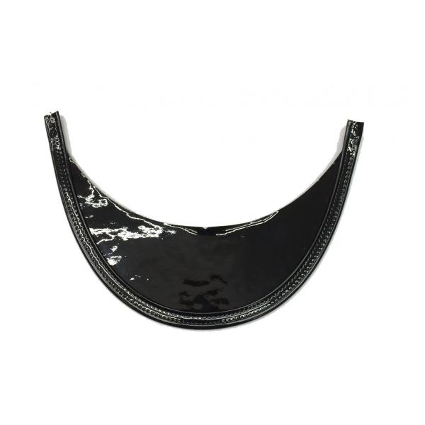 つやありひさし 黒 タクシー バス 鉄道 警備員 制帽用 : かい帽子店