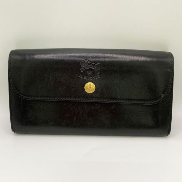 IL BISONTE イルビゾンテ スナップボタン レザーロングウォレット 店頭/他モール併売 《服飾小物・山城店》 N266
