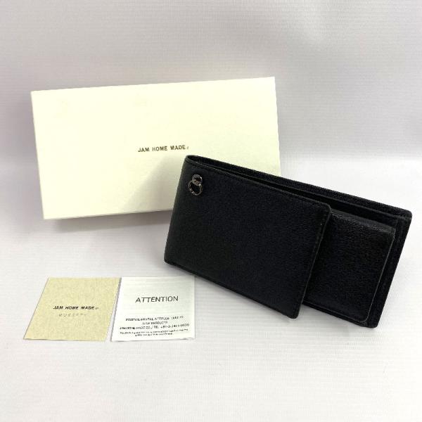 《美品》JAM HOME MADE ジャムホームメイド ラセッテーレザー セミロングウォレット 2つ折り財布/長財布/併売《服飾小物・山城店》A3312