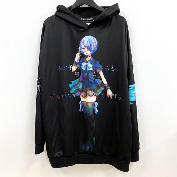 ankoROCK 七つの大罪『嫉妬担当』蒼井芽涙 プルオーバーパーカー スーパービッグ/店頭/他モール併売《CD部門・山城店》R1140