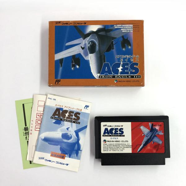 《ジャンク扱い》エイセス アイアンイーグル3 ハガキ付 動作確認済み/ACES/ファミコン/FC/NES/店頭/他モール併売《ゲーム・山城店》O9708