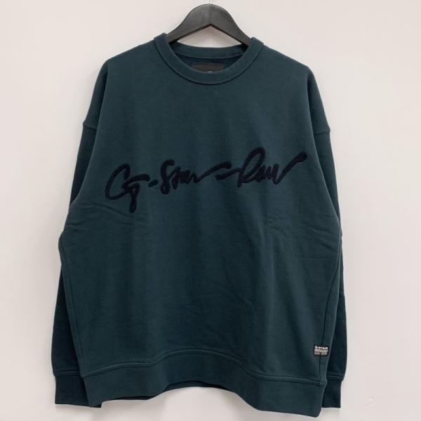 《美品》G-STAR RAW ジースターロゥ Chenille G-Script Loose Sweater トレーナー サイズ : L/インポート 併売《メンズ古着・山城店》N262