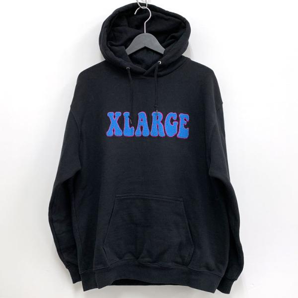 XLARGE エクストララージ FLOWER PULLOVER HOODED SWEAT パーカー サイズ : L/ストリート 店頭/他モール併売《メンズ古着・山城店》O6751