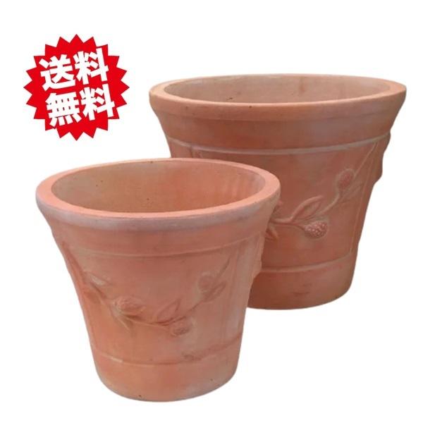 オリーブ テラコッタの人気商品・通販・価格比較 植木鉢 テラコッタ鉢 オリーブ柄 プランター イエロー