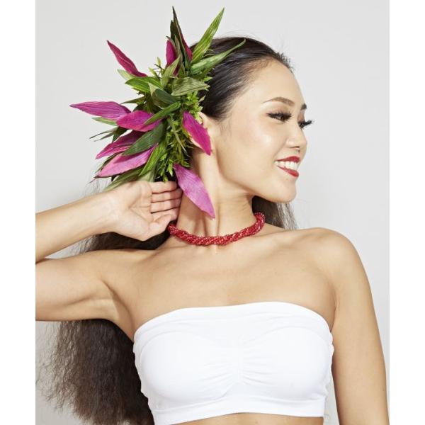 Maunaloa】ハワイアン ティーリーフ ヘアクリップ 髪飾り