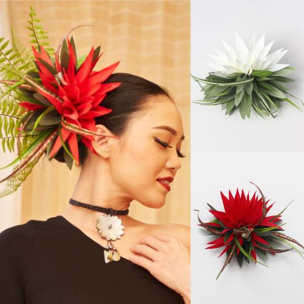 Maunaloa】ハワイアン リーフ ヌイ クリップ ヘアクリップ 髪飾り