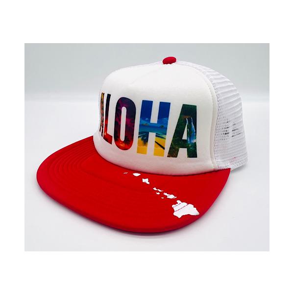 数量限定品】ハワイアン ALOHA ロゴ メッシュキャップ 帽子 夏 涼しげ