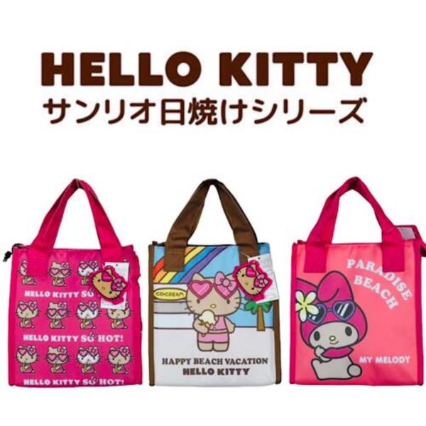 SANRIO ハワイアン 日焼けキティ シリーズ 保温 保冷 バッグ ハワイ マイメロ サーフボード ミニランチバッグ カバン トートバッグ 可愛い 日焼け 人気