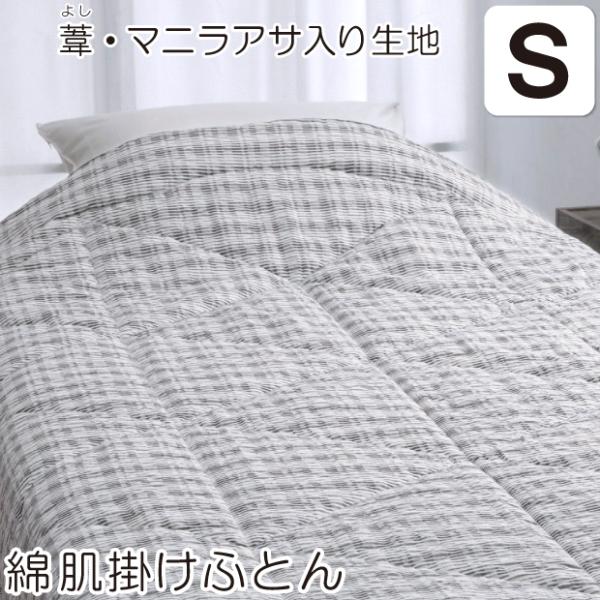 ロマンス小杉 葦 マニラアサ入 綿肌掛けふとん シングルサイズ 140×190cm ロマンス 肌ふとん 肌布団 肌掛け布団
