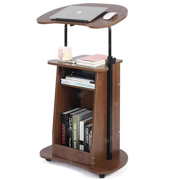 昇降式演台 演説台 木製 講演台 スタンディングデスク 教壇 教卓 司会