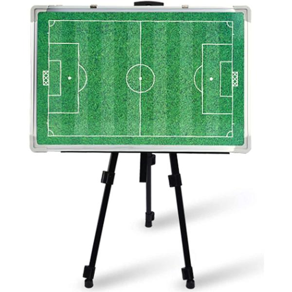 スタンド付きサッカー戦術ボード 作戦盤、専用ペン付き コーチングボード 戦略指導 戦術ボード コーチング戦略ガイドボードキット機器ポータブルコーチツール