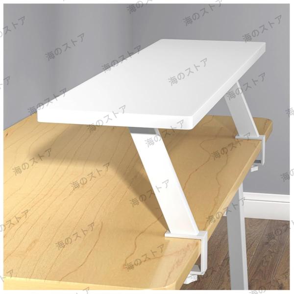 【クランプ式 デスク 棚】 デスクトップ 本棚クランプでしっかり固定するので、組立かんたん、ネジ止め式より配置の自由度が高く、取り付ける位置の変更が楽になります（クランプ接続部に緩衝材付き、デスクトップを傷つけません）。【高品質の素材】デス...