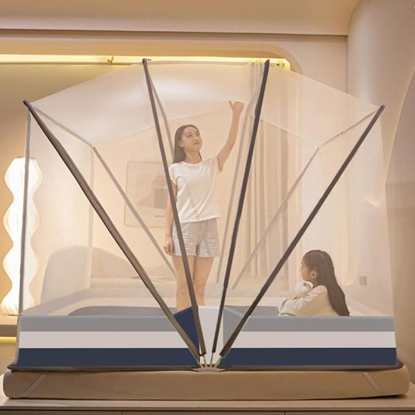 【製品情報】グラスファイバー製ブラケットサポート、頑丈で耐久性がある。80*190cm，100*190cm，135*190cm，160*190cm，180*190cm。重量：約1.9kg。不安を解消！安心した睡眠 全体で囲まれた細かいネット...