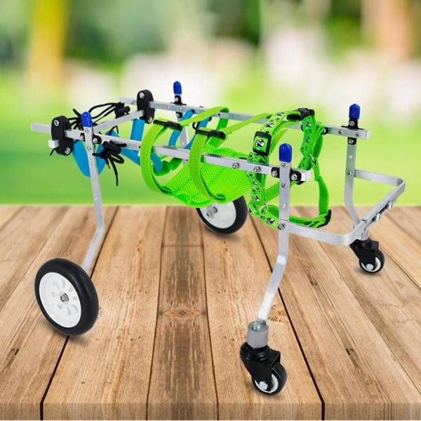 犬 車椅子 フルサポート犬車椅子 4 輪、 11〜26ポンドの犬用小型/中型