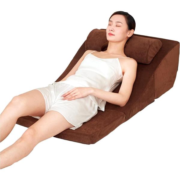 【快適設計】三角クッションは人体工学に基づいて設計されたもの、柔らかと安定性。頭、肩、首、お腹、腰などの部位に使えます。疲労を和らげ、長時間使用しても快適、体をリラックスできます。安眠をサポートします。【なだらかなクッション】カバーは「裏、...