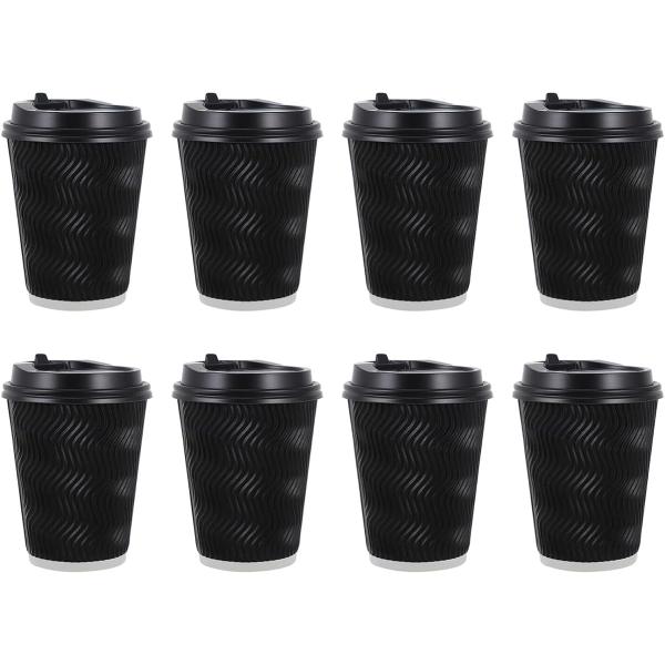 紙コップ 二重断熱紙コップ 使い捨てドリンクカップ 蓋付き 50個 100個 コーヒー カップ お茶カップ 耐熱 ペーパーカップ 厚紙 カップ 業務用品 ハンドドリップ