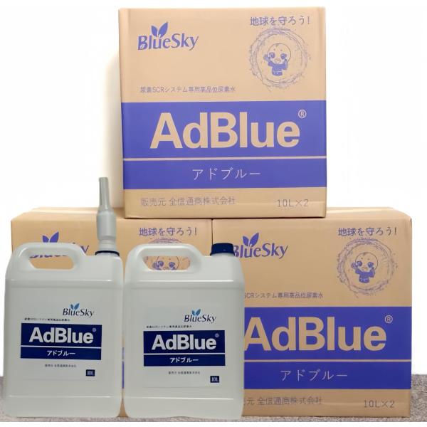 AdBlue アドブルー 高品位尿素水　20L　尿素水　ディーゼル車　4個セット アドブルー AdBlue 高品位尿素水 尿素SCRシステム ディーゼル車