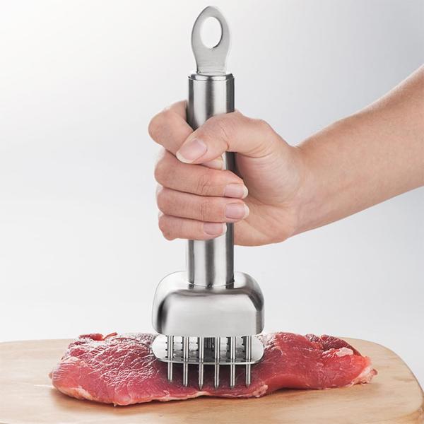 改良式 お肉のすじ切り器 筋きりカッター 肉筋切り器 調理ミート 肉たたき 肉刺し 筋切り お肉が柔らかくなる ステーキ 調理ミート 食用品質のステンレス鋼 キッ