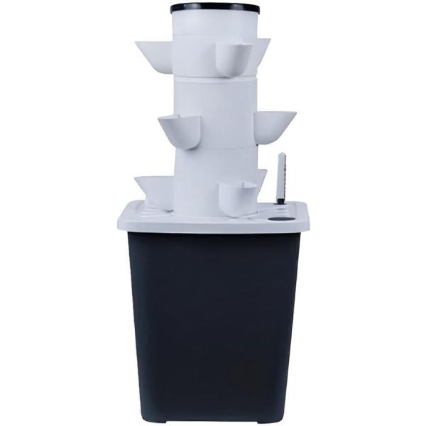 【水耕栽培タワー】従来の植栽方法より約90％の水を節約できます。また、これは無土栽培であり、必要なのは水と植物の養液だけであり、汚染のない緑の植栽を実現できます。【高品質素材】食品グレードのPVC-Uで作られたこの水耕栽培システムは、土壌栽...