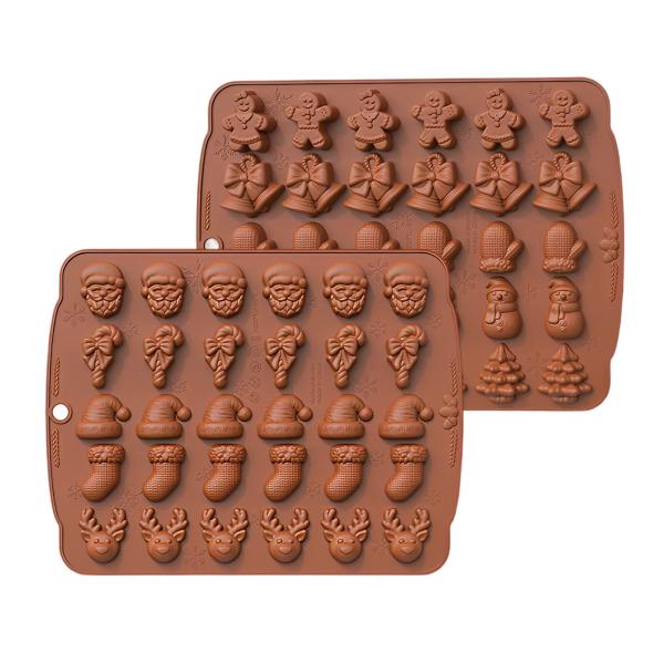 2個セット クリスマス チョコレート型 お菓子型 シリコン型 マフィン