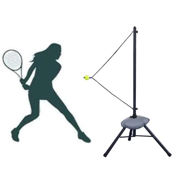 【テニス練習器具の素材】テニス練習器具厚みのある鋼管で作られており、変形せず、押し出しに耐性があります。 鉄製のトライアングルサポート接続により、堅さと耐久性が向上します。高温スプレーつや消し表面、傷防止、錆び防止、長期間のテニススイングト...