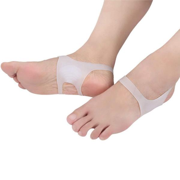 【サイズ】：7.5*6*5cm；色：ホワイト；規格：O脚X脚姿勢 補正パッド シリコンマット2つ【構造】内側加重！外側が高く、内側が低い傾斜構造なので、装着するだけで重心を内側に誘導!【両足の痛みを軽減する】を搭載しているので、装着するだけ...