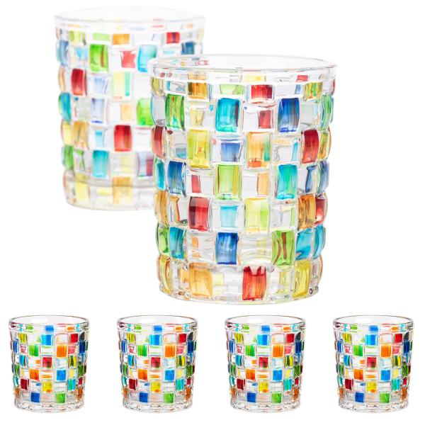 6個セット ビールグラス カラフル おしゃれ 250ml/9Oz ロック