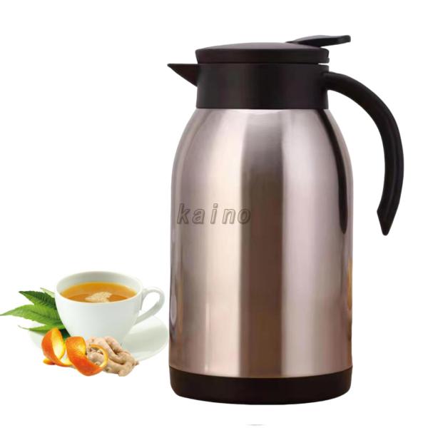 【高品質材質】内層高品質304ステンレス製で、耐久性に優れて、長持ちの保温瓶です。人間工学に基づいたおしゃれなデザインで使いやすいです。【断熱設計】保温卓上ポットは真空断熱技術と二重壁設計を備えていて、温水または冷水の温度を維持するのに役立...