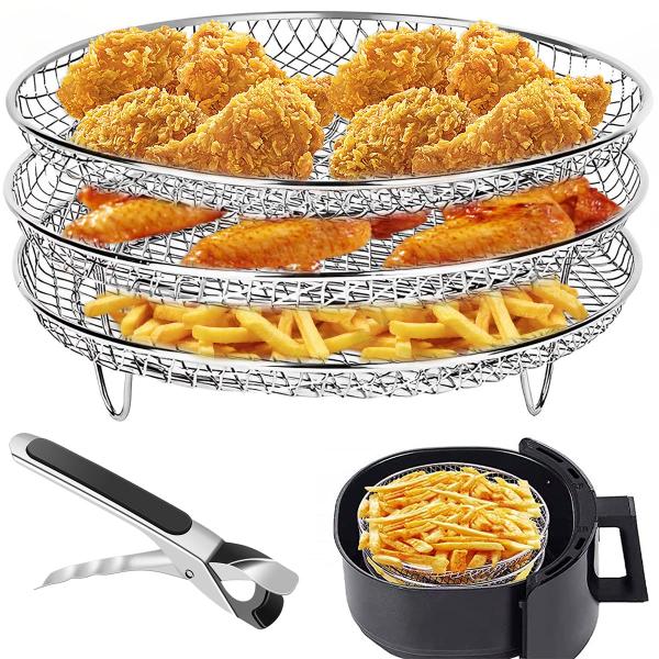 エアフライヤーラック 3 層 エアフライヤー 網 304食品グレードの