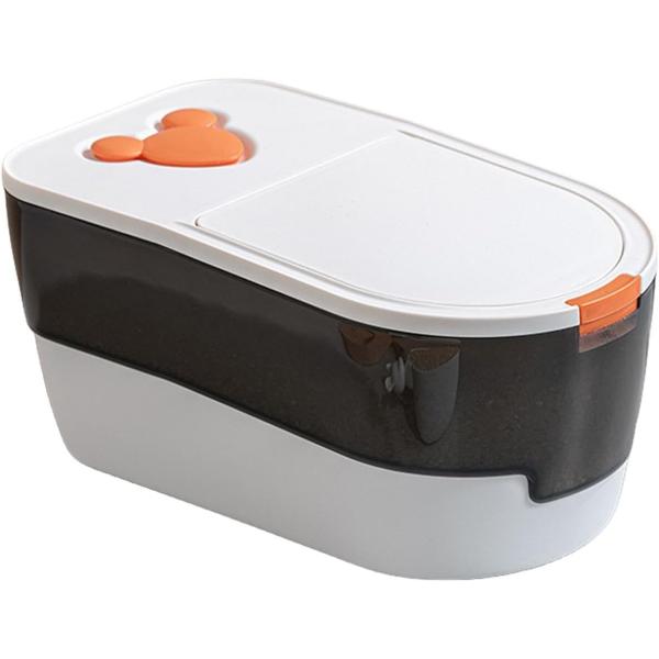 1.材質：PP2.サイズ：35.5×19.5×16.5cm/35.5×19.5×24cm。容量：5kg/10kg3.このフードストッカーは食品レベルのPP材質を使用、高品質で匂いなし、ペットの安全を守ります。4.優れな密閉性。防湿、頑丈で耐...