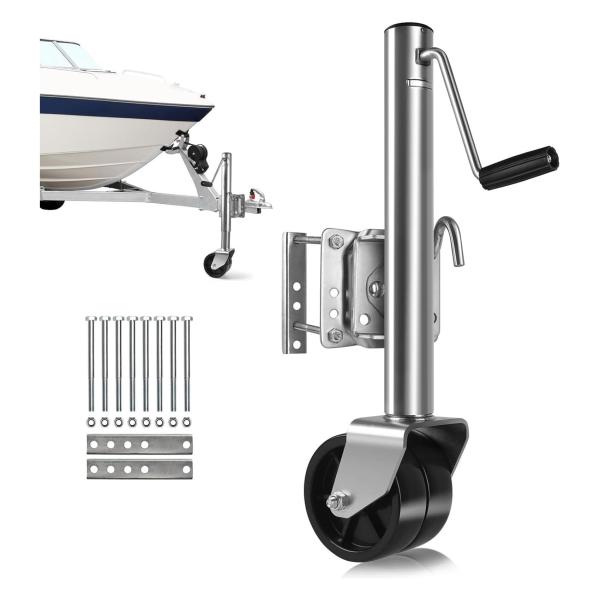 より使いやすく、より広い範囲をカバー: トレーラージャッキは頑丈なスチール製で、ボルトとタブが厚く幅広になっており、錆や腐食に強い耐久性のある亜鉛メッキ仕上げが施されています。安定性と耐久性を重視した設計: 6 x 2 幅の 360 度回転...