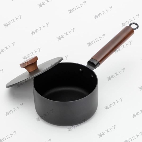 シリット 片手鍋 16cm ブラック シラルガン 蓋あり 貝印 片手鍋 16cm とっても軽い片手鍋 IH対応 ガラス蓋付き （ ガス火