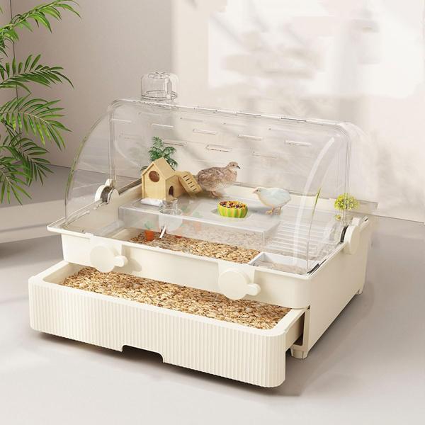7店セットハムスターケージ 3段階 透明 広々タイプ トレーデザイン お手入 kaino_p210106154ed4