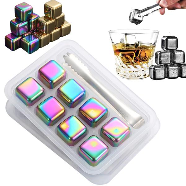 8個セット アイスキューブ 304食品等級 ステンレス 溶けない氷