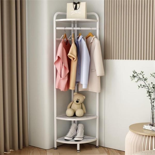 ハンガーラック コーナーラック 洋服ラック スリム 洋服掛け 組立簡単