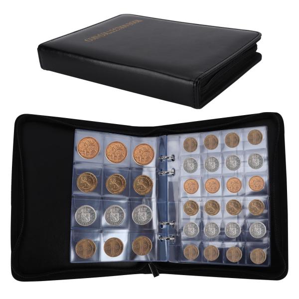 【360枚収納で大容量】弊社のコインアルバムは、360枚のコインポケットがあり大容量です。収納力があるのでコレクションの整理や分類にも適し、コインを収納するのが楽しくなります。内部リングは3つあり、内部バインダーの数を自由に増やしたり変更し...