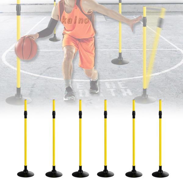 【バスケットボールトレーニングポール】スポーツスピードポールは、ドリブル能力と柔軟性を練習し、ボールコントロールを強化し、鋭いターンとストップなどを行うためのスポーツトレーニングや一部のトレーニング科目の障害物として使用されます。【自動リバ...