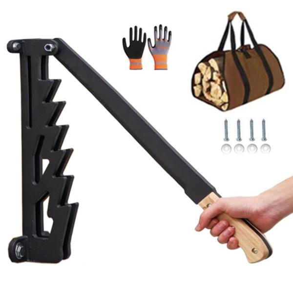 【薪割り機】壁掛け式薪割り機はテコの原理を利用しており、安全で省力化でき、斧やハンマーを使わずに効率よく薪を割ることができ、薪割りの問題を簡単に解決できます。【耐摩耗性と切れ味】高温で焼き入れ硬化された刃は切れ味と耐摩耗性に優れ、長期間の使...