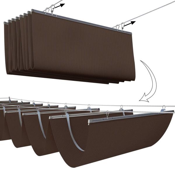 ?【 ウェーブシェードセイルオーニング】空気を通過させてろ過し、屋外のシェードや屋内の部屋を冷やし、家具を色あせから保護します。?【庭の装飾】パーゴラ/パティオ/ポーチまたは温室メッシュカバーを使用し、強いジャージースタイルを採用し、比類の...