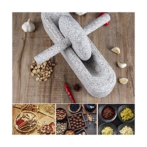 Amazon｜天然花崗岩 スパイス 石臼セット 石臼 すり鉢 すりこぎ