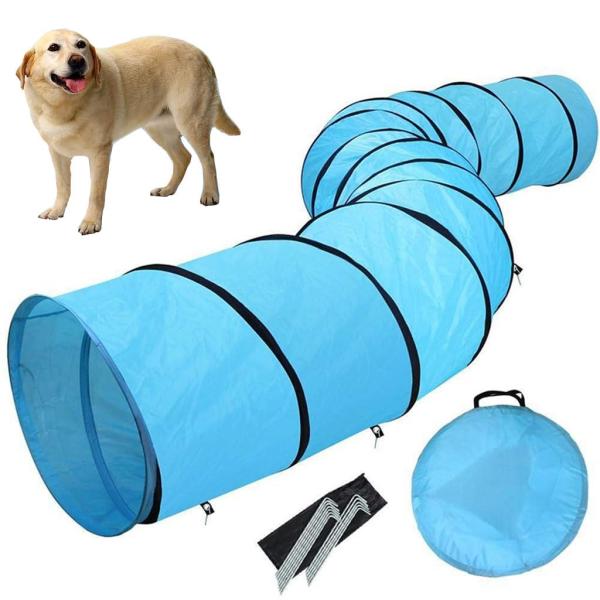 超長超大きい 子供用トンネルテント 犬 トンネル 折りたたみ式 ペットトンネル 室内 室外 犬遊び アジリティ 犬 アジリティ トンネル ドッグ プレイトンネル 犬