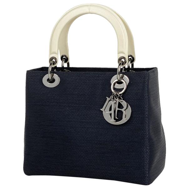Christian Dior Lady Handbag Logo Navy Women Second Hand | eBay