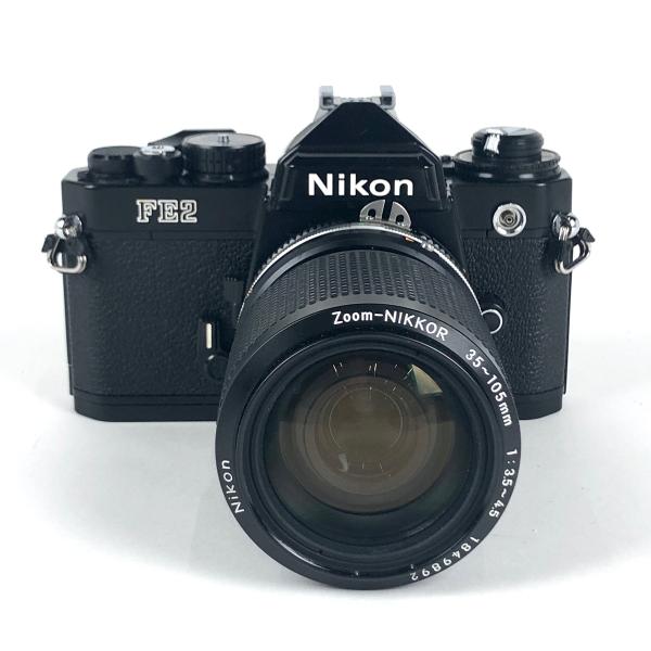 ニコン Nikon FE2 ブラック + Ai-S 35-105mm F3.5-4.5 ［ジャンク品］ フィルム マニュアルフォーカス 一眼レフカメラ 中古