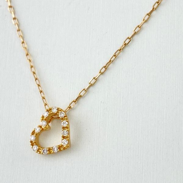 ヨンドシー 4℃ ハートモチーフ デザインネックレス YG イエロー ヨンドシー 4℃ ハートモチーフ デザインネックレス YG イエロー