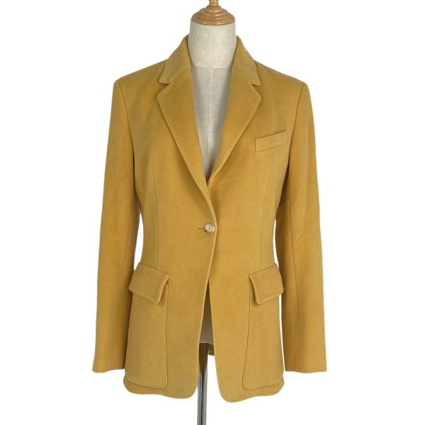 HERMES エルメス テーラードジャケット シングル アウター アンゴラ 毛  