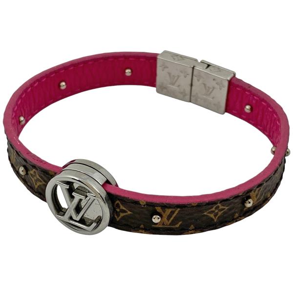 Louis Vuitton ピンク レザー ブレスレット Louis Vuitton ピンク レザー ブレスレット LOUIS VUITTON ピンク