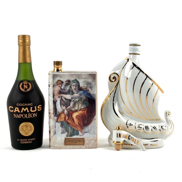 CAMUS のコニャック、3本セット【未開栓】【古酒】 3本 カミュ ラーセン コニャック 700ml ブランデー セット 古酒